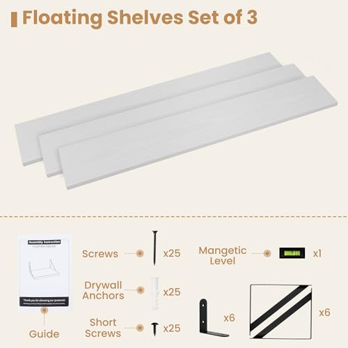 Floating Book Shelves for Wall