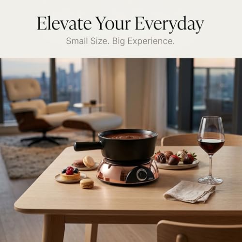 Electric Dip Warmer & Fondue Pot with Adjustable Temperature