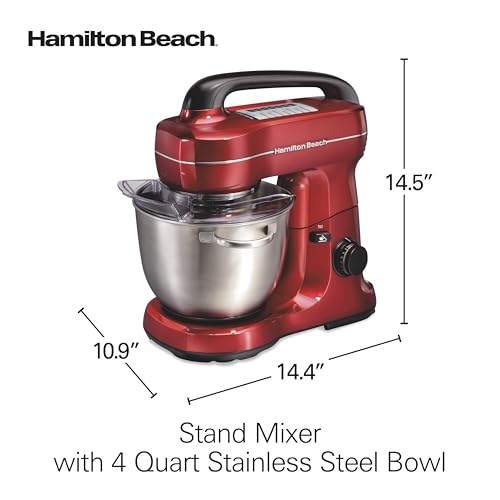4 Qt Electric Stand Mixer With 7 Speeds (Red / 4 Quarts)