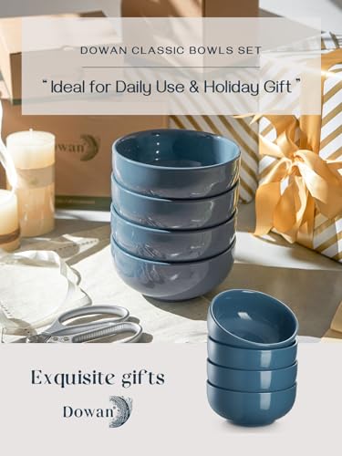 22 OZ Ceramic Soup Bowls & Cereal Bowls (22 OZ / Airy Blue)