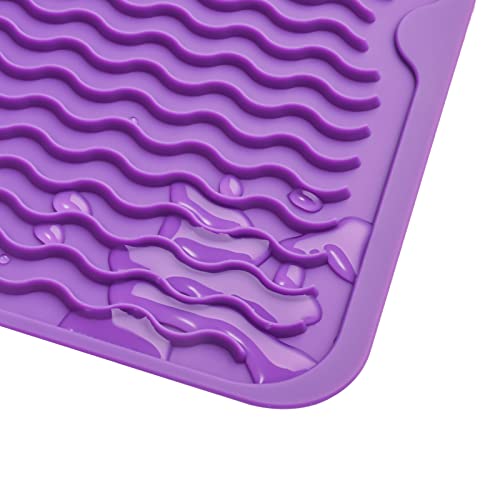 Silicone Dish Drying Mat (Purple / 16"L x 12"W)
