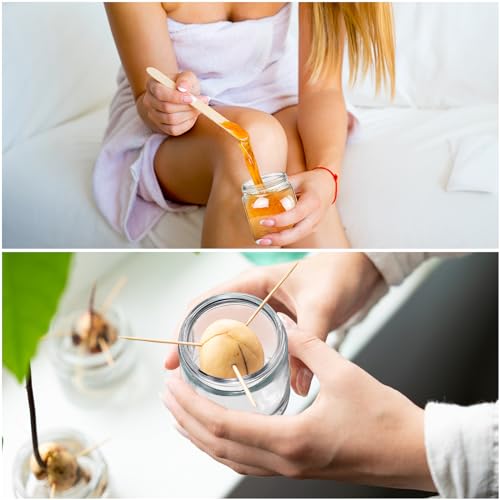 48 Pcs 4 oz Glass Jars with Lids Empty Small Glass Containers and Inner Liners Reusable Cosmetic Jars Round Airtight Bottles with Plastic Woodgrain Lids for Travel