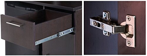 Door Storage Cabinet with Mini Fridge Space (72" W – Door + Fridge + Hutch)