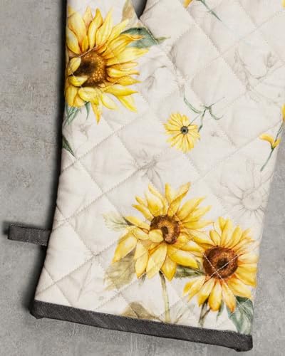 Maison d'Hermine Oven Gloves 100% Cotton Oven Mitt (057 - Candice / 7.5" x 13" (Oven Mitt))