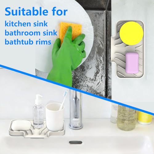 Sponge Holder for Kitchen Sink (Cream / 8"x 4")