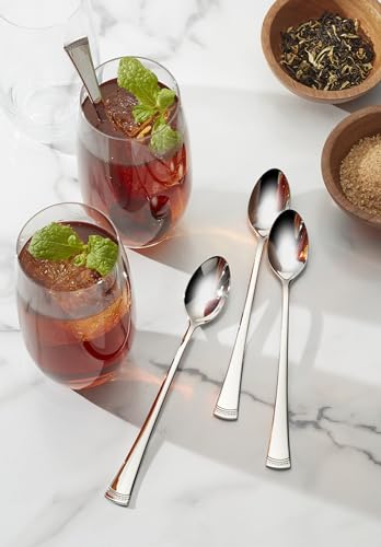 Portola Iced Tea Spoons Silverware Set for 4 (Iced Tea Spoons, Set of 4)