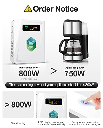 120v to 240v Step Up Transformer 1000W (Step Up / 1000W)