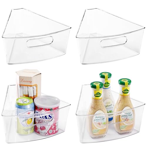 Lazy Susan Cabinet Organizer Bins for Kitchen 4 Pack (For 32" Lazy Susan 4 Pack)