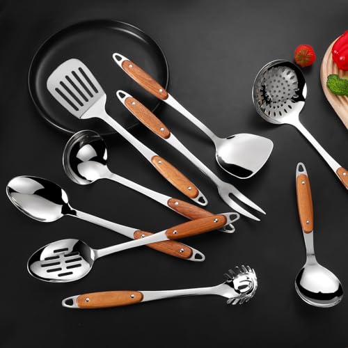 304 Stainless Steel Cooking Utensils Set (Silver)