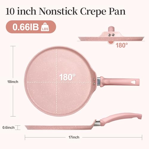 10 Inch Nonstick Crepe Pan (10 Inch / Pink)