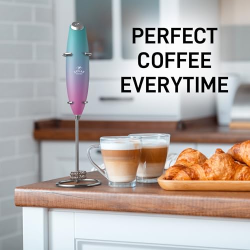 Zulay Powerful Milk Frother for Coffee with Upgraded Titanium Motor (Orchid Fade / OG Frother)
