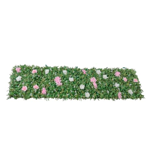 Artificial Luxury Flower Wall Backdrop (Mixed Leaf / 2×8 FT-2Pcs)