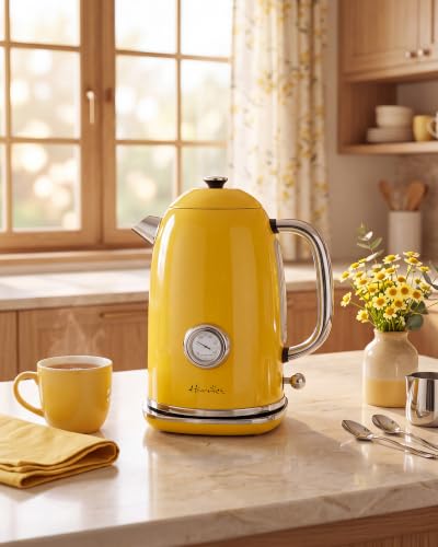 61 oz Electric Kettle with Thermometer (Yellow)