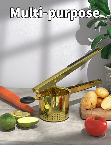Large 15oz Potato Ricer (Gold-Black)