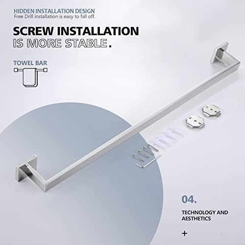 32 Inch Single Towel Bar (Polished Chrome / 32-Inch)