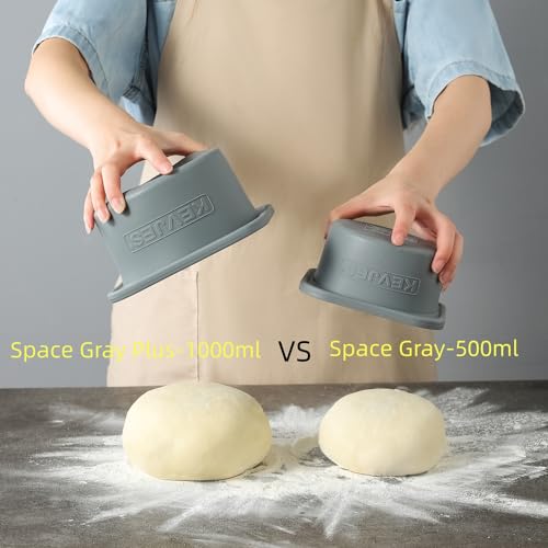PLUS 1000ml Pizza Dough Proofing Boxes for DIY Artisan Pizza (4Space Grey Plus)
