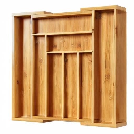 Bamboo Expandable Drawer Organizer for Utensils Holder