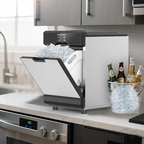 70 lbs Nugget Ice Maker Countertop Portable Dual Water Self