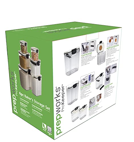 ProKeeper Baker's Airtight Kitchen Storage Canister Container Set for Flour