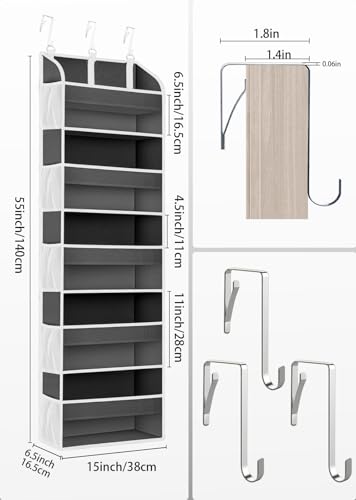 Over the Door Organizer Storage (1 Pack / A Dark Gray)