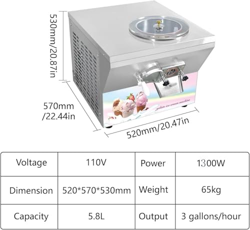 Commercial Hard Ice Cream Machine 3 Gal