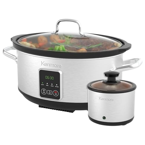 Kenmore 7 Quart Slow Cooker Programmable Kitchen Appliance Dipper Sauce (7 Qt Slow Cooker)