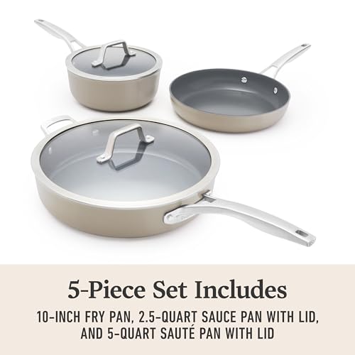 Premier Ceramic Nonstick 5 (5-Piece Set / Mushroom Grey)