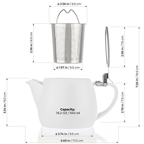Pluto Porcelain Small Teapot White (White)