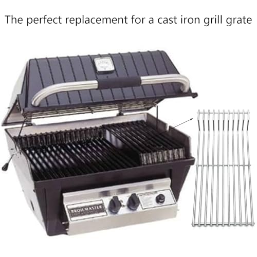 16.8" Stainless Steel Cooking Grates Replacement Parts for Broilmaster D3 G (16 13/16" x 25 1/8")