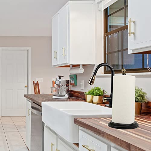 Paper Towel Holder Stand for Kitchen Countertop & Dining Room Table (Gold / Classical)