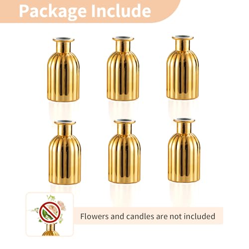 Gold Glass Bud Vases (Style 2)