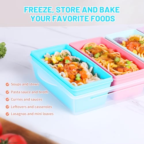 2 Cup Silicone Freezer Molds with Lids (Pastel Rainbow / 4x 2-Cup)