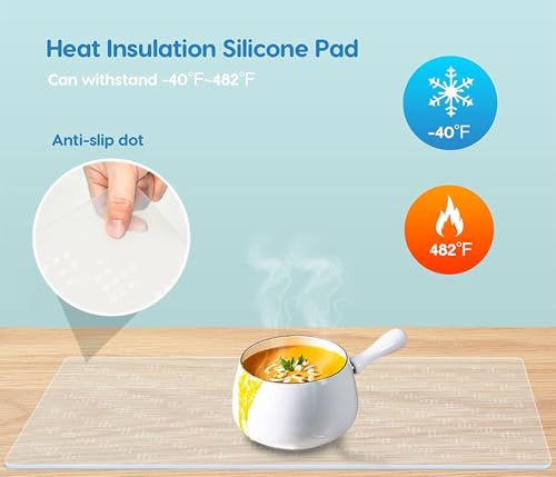 Silicone Mat for Kitchen Counter (Clear / 36"L x 24"W)