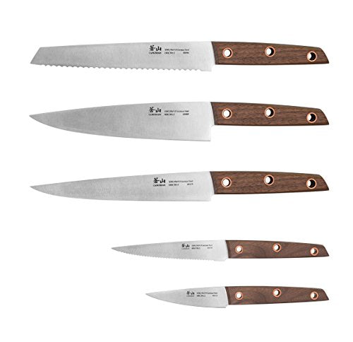 W Series 6 Piece German Steel Knife Block Set
