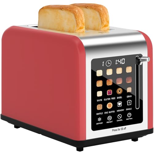 2 Slice Toaster Touch Screen (Red)