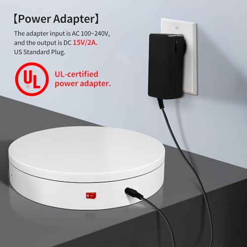 19.7In Remote Large Motorized electric turntable Rotating platform Photography Turntable Motorized lazy susan Base giratoria para for Photography