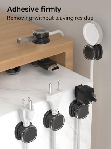 Magnetic Cable Clips (9-PCS Black)