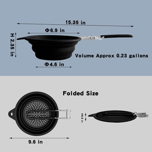Silicone Collapsible Colander with Handle