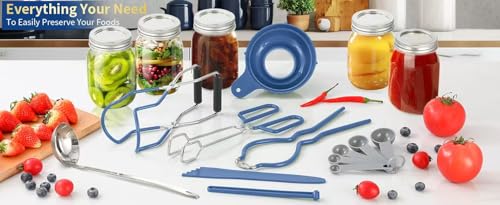 Canning Supplies Starter Kit (9-Pcs Set / Blue)