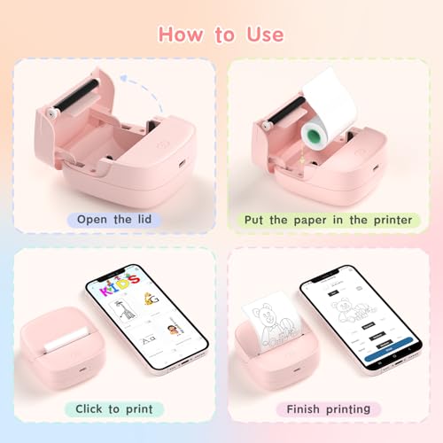 JD 23 Sticker Printer (Pink)