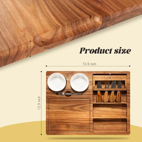 Charcuterie Boards Set with Knives