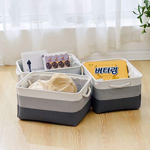 Large Storage Baskets for Shelves (Gray Gradient / Large (Pack of 3))
