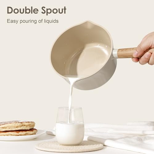 17Pcs Ceramic Nonstick Cookware Set Non (Cream Ceramic / 15 Pieces)