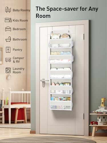 5 Tier Over the Door Organizer (Cream White / 5 Tier)
