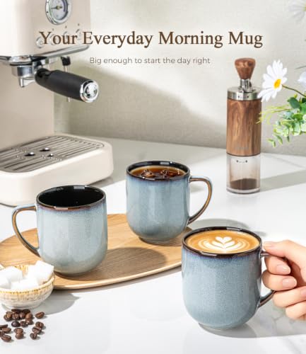 Ceramic Coffee Mugs Set of 6 (reactive glaze-6 / set of 6)