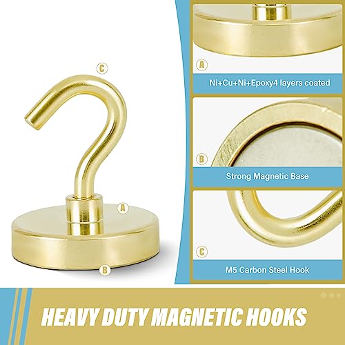 Magnetic Hooks (Gold / 1.26 inches)