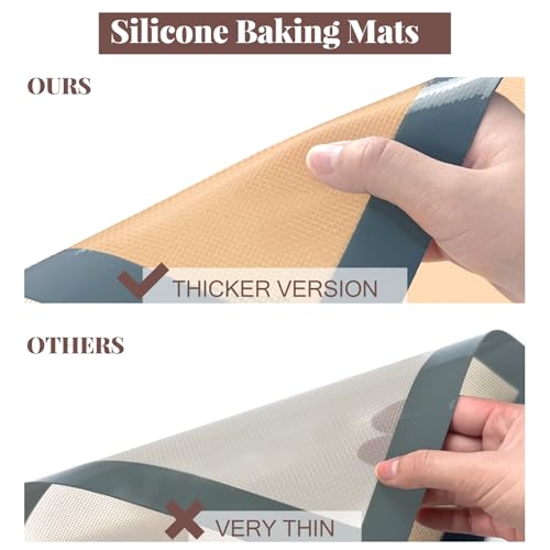 Silicone Baking Mat (Gray / 1Half&1Quarter&1Half Macaron Sheet)
