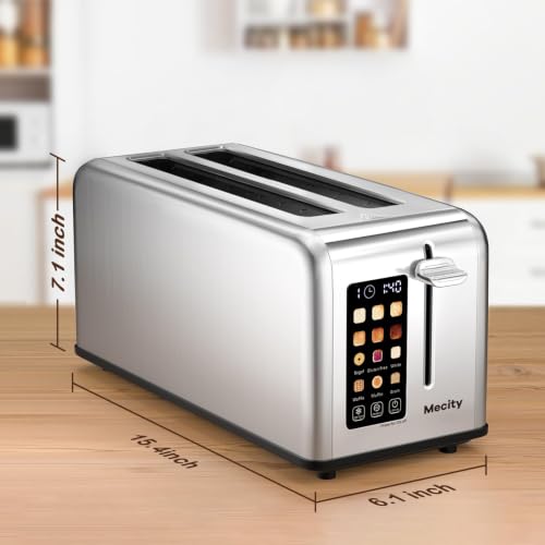 4 Slice Toaster Touch Screen 1.5" Long Slot
