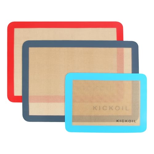 Silicone Baking Mats Set of 3 (2 Half Sheet + 1 Quarter Sheet)
