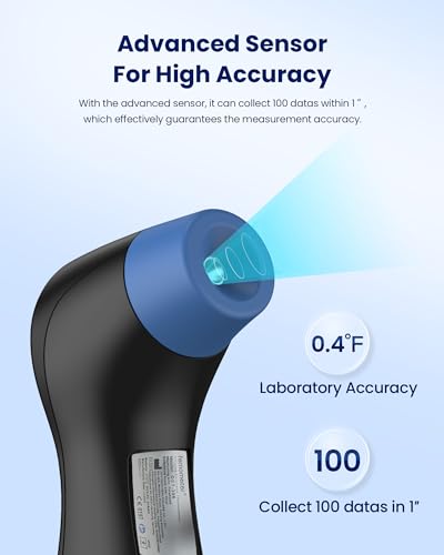Forehead Thermometer for Adults and Kids (Black)